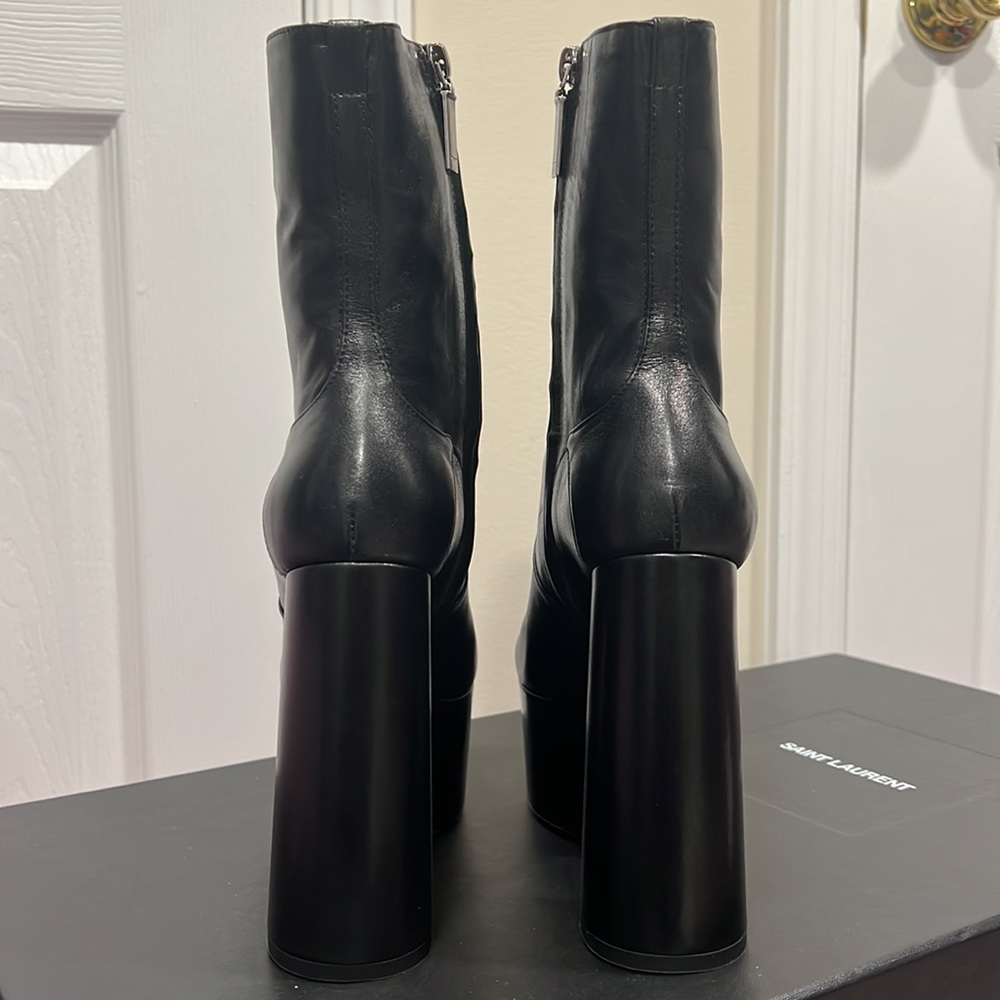 Saint Laurent Billy Platform Ankle Bootie Brand New Size 37.5 - Picture 5 of 10